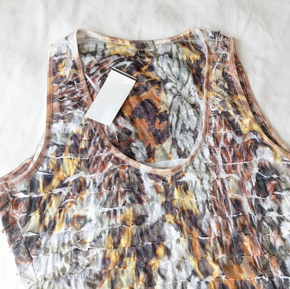 Cache Sleeveless Tiered Lettuce Hem Top New - Picture 6 of 8